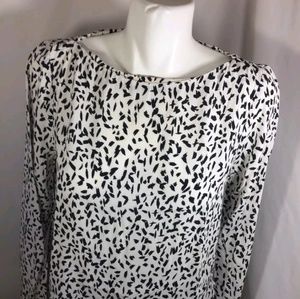 Zara Women White And Black Blouse Size M